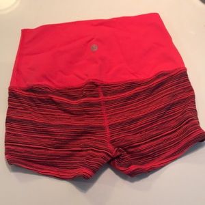 Lululemon high waisted workout shorts